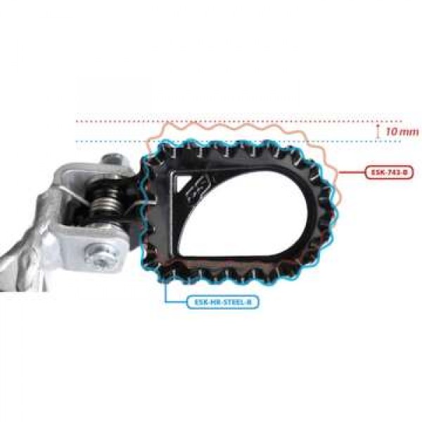 Pedane ARRETRATE S3 Steel (Nero)